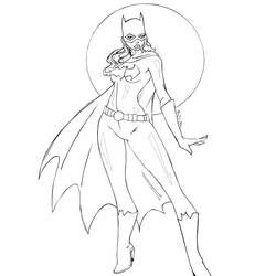 ぬりえページ: バットガール (スーパーヒーローとスーパーヴィラン) #205832 - 無料の印刷可能なぬりえページ