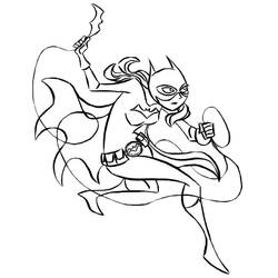 ぬりえページ: バットガール (スーパーヒーローとスーパーヴィラン) #205835 - 無料の印刷可能なぬりえページ