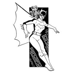 ぬりえページ: バットガール (スーパーヒーローとスーパーヴィラン) #205836 - 無料の印刷可能なぬりえページ