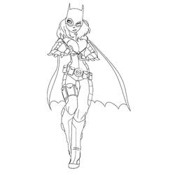ぬりえページ: バットガール (スーパーヒーローとスーパーヴィラン) #205837 - 無料の印刷可能なぬりえページ