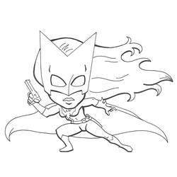 ぬりえページ: バットガール (スーパーヒーローとスーパーヴィラン) #205842 - 無料の印刷可能なぬりえページ