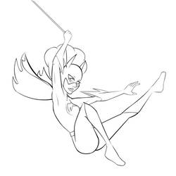 ぬりえページ: バットガール (スーパーヒーローとスーパーヴィラン) #205843 - 無料の印刷可能なぬりえページ