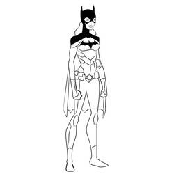 ぬりえページ: バットガール (スーパーヒーローとスーパーヴィラン) #205844 - 無料の印刷可能なぬりえページ