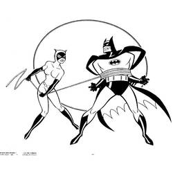 ぬりえページ: キャットウーマン (スーパーヒーローとスーパーヴィラン) #78102 - 無料の印刷可能なぬりえページ