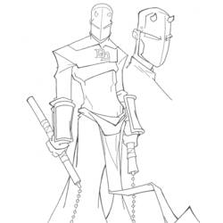 ぬりえページ: Daredevil (スーパーヒーローとスーパーヴィラン) #78222 - 無料の印刷可能なぬりえページ