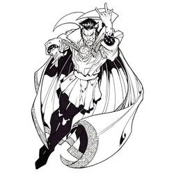 ぬりえページ: ドクター・ストレンジ (スーパーヒーローとスーパーヴィラン) #211416 - 無料の印刷可能なぬりえページ