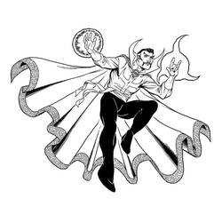 ぬりえページ: ドクター・ストレンジ (スーパーヒーローとスーパーヴィラン) #211418 - 無料の印刷可能なぬりえページ