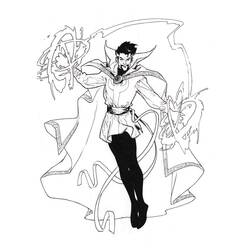 ぬりえページ: ドクター・ストレンジ (スーパーヒーローとスーパーヴィラン) #211419 - 無料の印刷可能なぬりえページ