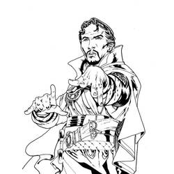 ぬりえページ: ドクター・ストレンジ (スーパーヒーローとスーパーヴィラン) #211422 - 無料の印刷可能なぬりえページ