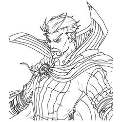 ぬりえページ: ドクター・ストレンジ (スーパーヒーローとスーパーヴィラン) #211430 - 無料の印刷可能なぬりえページ