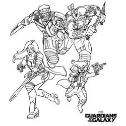 ぬりえページ: ガーディアンズ・オブ・ギャラクシー (スーパーヒーローとスーパーヴィラン) #211188 - 無料の印刷可能なぬりえページ