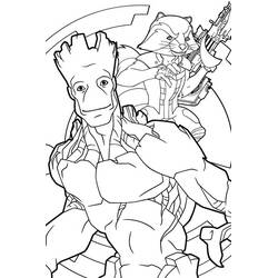 ぬりえページ: ガーディアンズ・オブ・ギャラクシー (スーパーヒーローとスーパーヴィラン) #82499 - 無料の印刷可能なぬりえページ