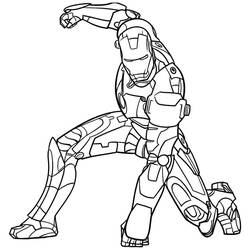 ぬりえページ: アイアンマン (スーパーヒーローとスーパーヴィラン) #80537 - 無料の印刷可能なぬりえページ