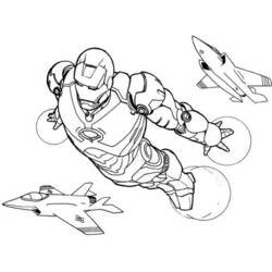 ぬりえページ: アイアンマン (スーパーヒーローとスーパーヴィラン) #80546 - 無料の印刷可能なぬりえページ