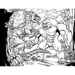 ぬりえページ: King Kong (スーパーヒーローとスーパーヴィラン) #203370 - 無料の印刷可能なぬりえページ