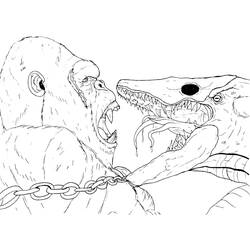 ぬりえページ: King Kong (スーパーヒーローとスーパーヴィラン) #203371 - 無料の印刷可能なぬりえページ