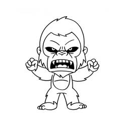 ぬりえページ: King Kong (スーパーヒーローとスーパーヴィラン) #203373 - 無料の印刷可能なぬりえページ