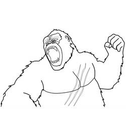ぬりえページ: King Kong (スーパーヒーローとスーパーヴィラン) #203374 - 無料の印刷可能なぬりえページ