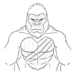 ぬりえページ: King Kong (スーパーヒーローとスーパーヴィラン) #203375 - 無料の印刷可能なぬりえページ