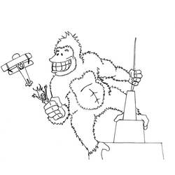 ぬりえページ: King Kong (スーパーヒーローとスーパーヴィラン) #203376 - 無料の印刷可能なぬりえページ