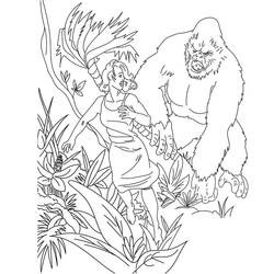 ぬりえページ: King Kong (スーパーヒーローとスーパーヴィラン) #203380 - 無料の印刷可能なぬりえページ