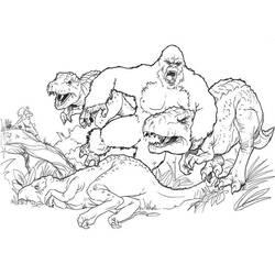 ぬりえページ: King Kong (スーパーヒーローとスーパーヴィラン) #203384 - 無料の印刷可能なぬりえページ