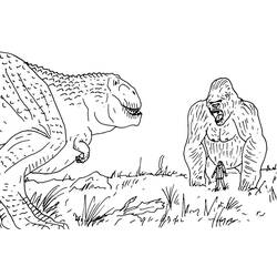 ぬりえページ: King Kong (スーパーヒーローとスーパーヴィラン) #203385 - 無料の印刷可能なぬりえページ