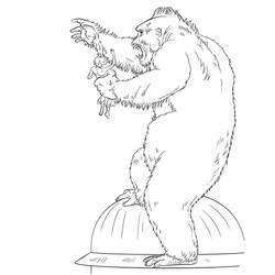 ぬりえページ: King Kong (スーパーヒーローとスーパーヴィラン) #203388 - 無料の印刷可能なぬりえページ
