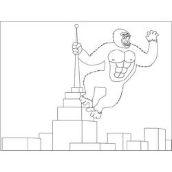ぬりえページ: King Kong (スーパーヒーローとスーパーヴィラン) #203392 - 無料の印刷可能なぬりえページ