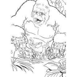ぬりえページ: King Kong (スーパーヒーローとスーパーヴィラン) #79202 - 無料の印刷可能なぬりえページ