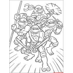 ぬりえページ: Ninja Turtles (スーパーヒーローとスーパーヴィラン) #75354 - 無料の印刷可能なぬりえページ