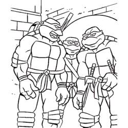 ぬりえページ: Ninja Turtles (スーパーヒーローとスーパーヴィラン) #75432 - 無料の印刷可能なぬりえページ