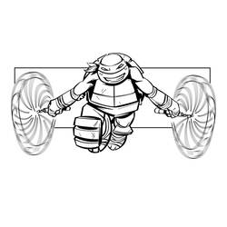 ぬりえページ: Ninja Turtles (スーパーヒーローとスーパーヴィラン) #75449 - 無料の印刷可能なぬりえページ