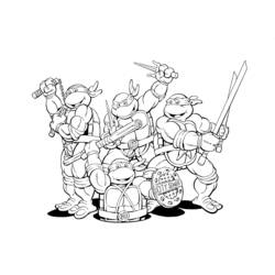 ぬりえページ: Ninja Turtles (スーパーヒーローとスーパーヴィラン) #75491 - 無料の印刷可能なぬりえページ