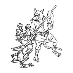 ぬりえページ: Ninja Turtles (スーパーヒーローとスーパーヴィラン) #75681 - 無料の印刷可能なぬりえページ