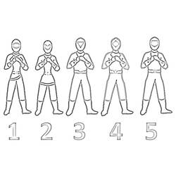 ぬりえページ: パワーレンジャー (スーパーヒーローとスーパーヴィラン) #50068 - 無料の印刷可能なぬりえページ