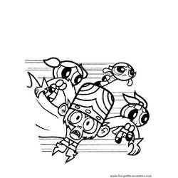 ぬりえページ: パワーパフガールズ (スーパーヒーローとスーパーヴィラン) #39417 - 無料の印刷可能なぬりえページ