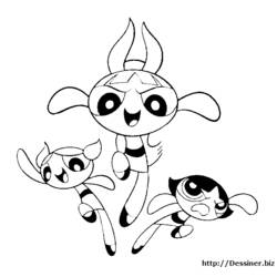 ぬりえページ: パワーパフガールズ (スーパーヒーローとスーパーヴィラン) #39430 - 無料の印刷可能なぬりえページ