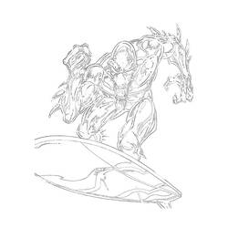 ぬりえページ: シルバーサーファー (スーパーヒーローとスーパーヴィラン) #81142 - 無料の印刷可能なぬりえページ