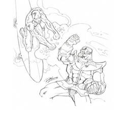 ぬりえページ: シルバーサーファー (スーパーヒーローとスーパーヴィラン) #81162 - 無料の印刷可能なぬりえページ