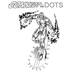 ぬりえページ: シルバーサーファー (スーパーヒーローとスーパーヴィラン) #81178 - 無料の印刷可能なぬりえページ