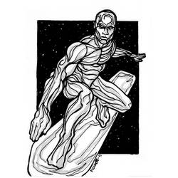 ぬりえページ: シルバーサーファー (スーパーヒーローとスーパーヴィラン) #81179 - 無料の印刷可能なぬりえページ