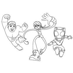 ぬりえページ: SpideyとHis Amazing Friends (スーパーヒーローとスーパーヴィラン) #211256 - 無料の印刷可能なぬりえページ