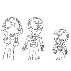ぬりえページ: SpideyとHis Amazing Friends (スーパーヒーローとスーパーヴィラン) #211257 - 無料の印刷可能なぬりえページ