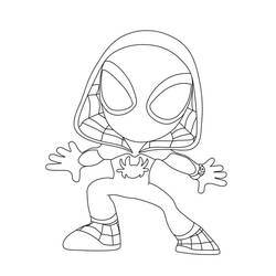 ぬりえページ: SpideyとHis Amazing Friends (スーパーヒーローとスーパーヴィラン) #211258 - 無料の印刷可能なぬりえページ