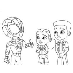 ぬりえページ: SpideyとHis Amazing Friends (スーパーヒーローとスーパーヴィラン) #211269 - 無料の印刷可能なぬりえページ