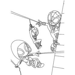 ぬりえページ: SpideyとHis Amazing Friends (スーパーヒーローとスーパーヴィラン) #211272 - 無料の印刷可能なぬりえページ
