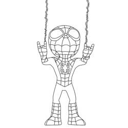ぬりえページ: SpideyとHis Amazing Friends (スーパーヒーローとスーパーヴィラン) #211279 - 無料の印刷可能なぬりえページ