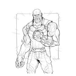 ぬりえページ: サノス (スーパーヒーローとスーパーヴィラン) #206594 - 無料の印刷可能なぬりえページ