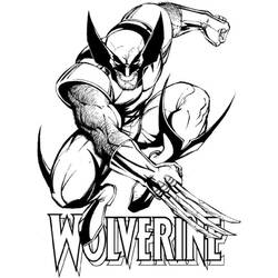 ぬりえページ: ウルヴァリン (スーパーヒーローとスーパーヴィラン) #185643 - 無料の印刷可能なぬりえページ
